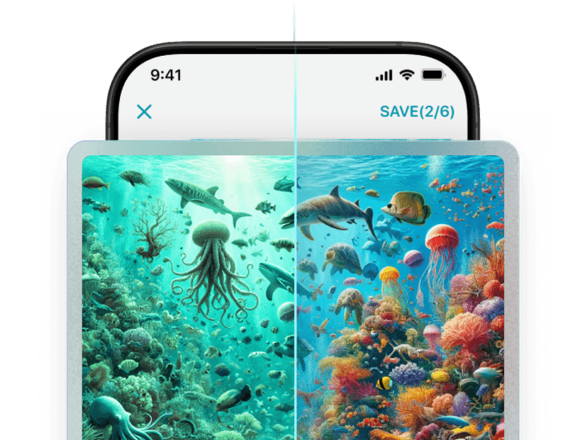 Restauração de cor de fotos com IA